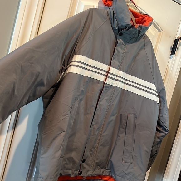 Nautica men down filled warm preppy winter jacket coat gray size L great quality - Picture 2 of 12